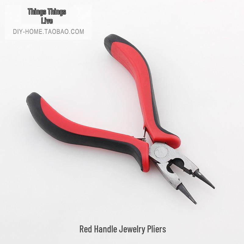 DIY Jewelry Making Tool Set: Chain Cutters, Needle Bending Pliers, Round Nose, Pointed Nose, Angled Nose, Cutting, and Hand Pliers.
