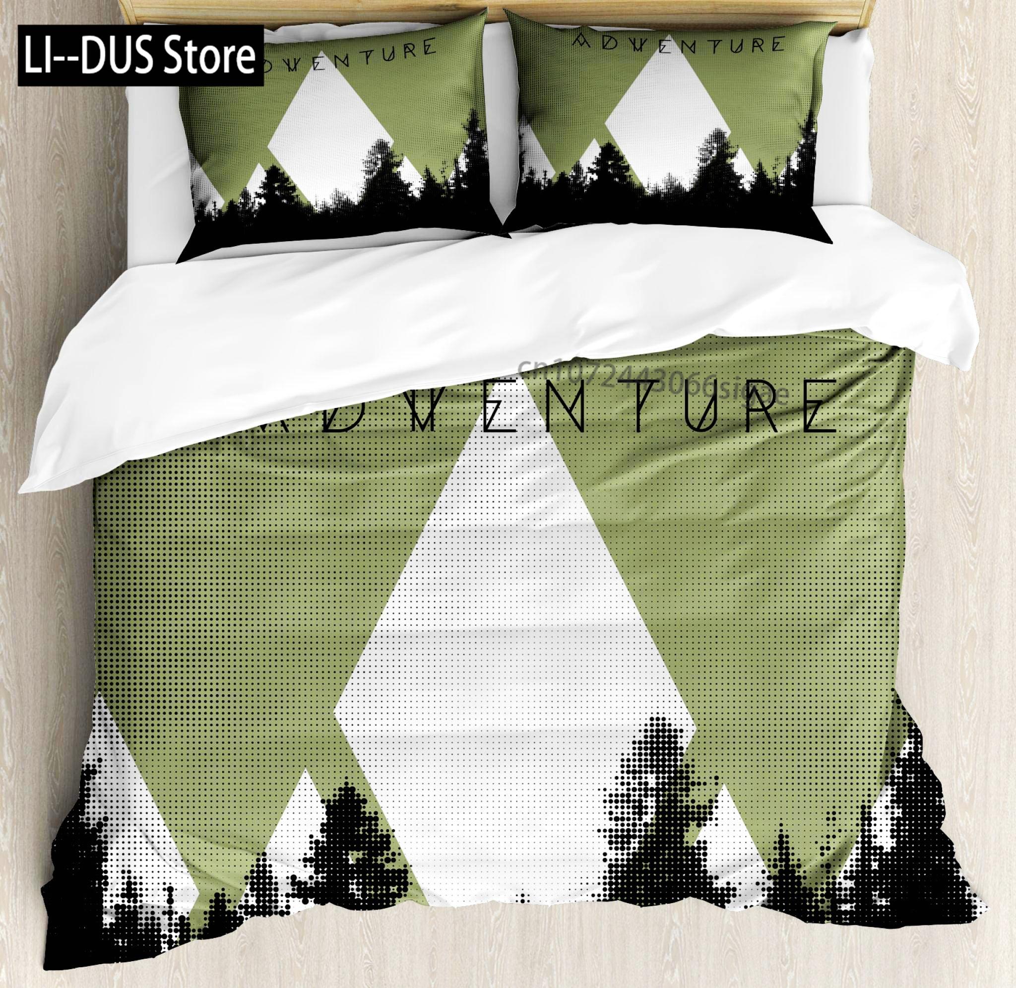 

Forest Duvet Cover Set, Misty Autumn Decor 3 Piece Bedding Set With 2 Pillow Shams, Queen King Full Size, For Kids Teens Adults 135x200cm