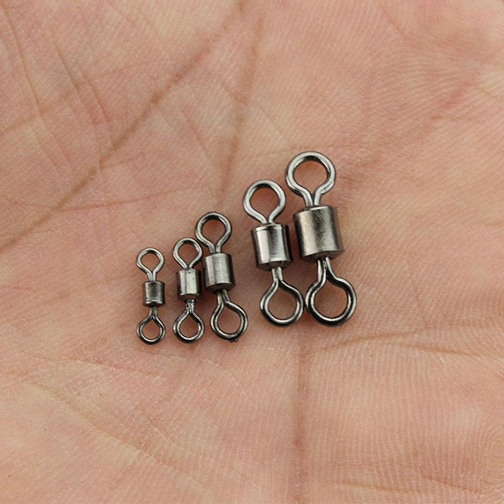 2501Pcs Anti-corrosion Wear Resistance 8 Shape Fishing Rolling Swivels Solid Ring Fishing Tackle