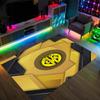 Villarreal FC Design Crystal Velvet Carpet Cozy Non?Slip Printed Rug For Bedroom Living Room Entrance