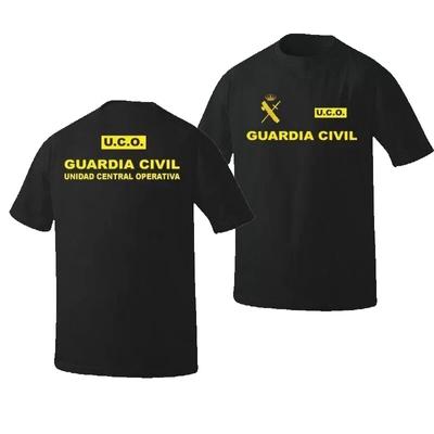 Španělská Civilní garda Ústřední operační jednotka UCO Tričko. Trička s krátkým rukávem 100% bavlna Trička pro volný čas Volné Top Velikost S-3XL Unisex trička