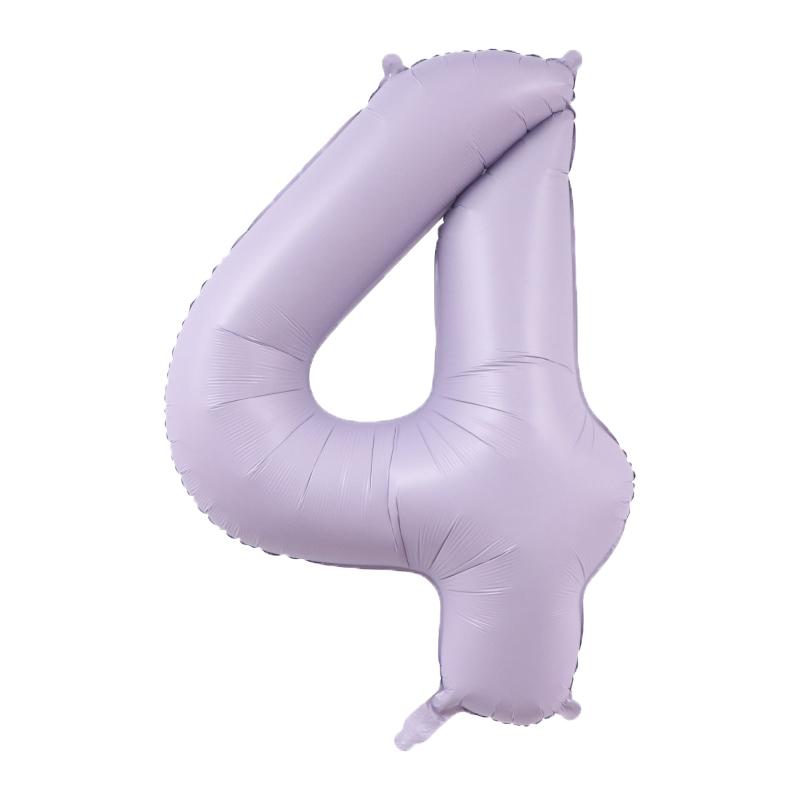 1Pcs Light Purple 40inch Number Balloon Set Large Colorful Cream Number Foil Balloon Baby Shower Birthday Party Christmas Deco
