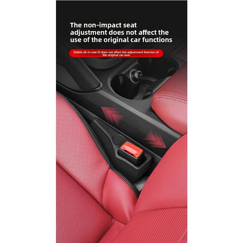 2Pcs Car Seat Gap Filler Odorless Seat Belt Buckle Protector Flexible Seat Side Gap Filling Strip Universal Auto Drop Blocker