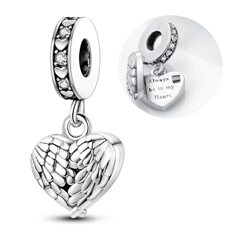 Original 925 Silver Charms Openable Matryoshka Dolls Suitcase Fit Bracelet Diy Fine Jewelry