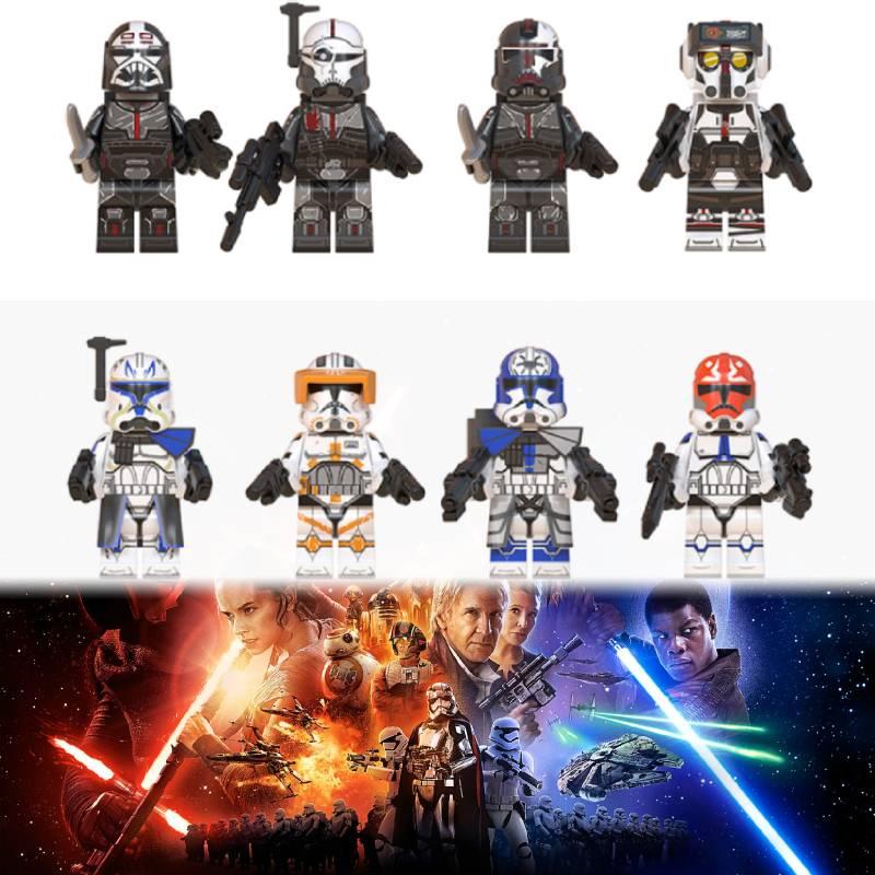 Blocks 8pcs Building Minifigure Clone Ahsoka Troopers Figure Fans Gift