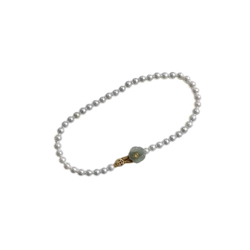 

{Summer2} {Summer2} Money Flower Rice Grain Little Pearl Bracelet For Women Girls Light Luxury Bracelet Hand Rope Gifts