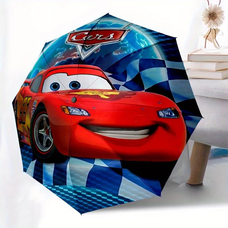 1 Auto Open Lightning McQueen, Cars Themed Colorful 8-rib Portable Umbrella for Men and Women, A Compact Commuting Companion Suitable for Da