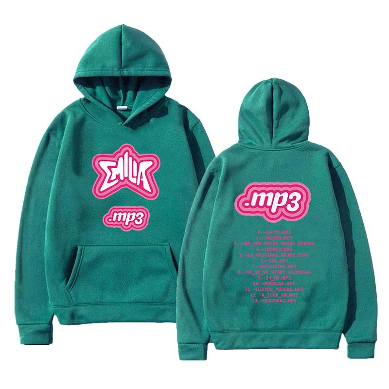 Album MP3 Emilia Mernes Fashion Herren Hoodie Damen Hoodies Harajuku Ästhetik Unisex Streetwear Fleece Pullover Sweatshirt Vintage