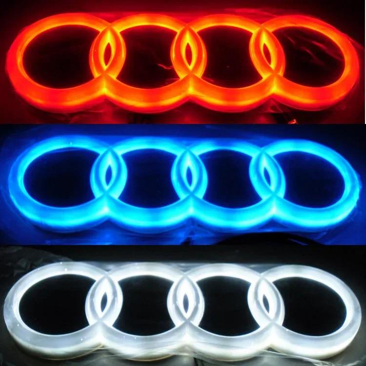 For Audi A GB4D Refitted LED Lamp Car Front Grille Luggage Logo for AUDI A3 A4 A5 A6 A7 A8 S3 S4 S5 S6 S7 Q3 Q5 Q7 TT Decoration Accessories