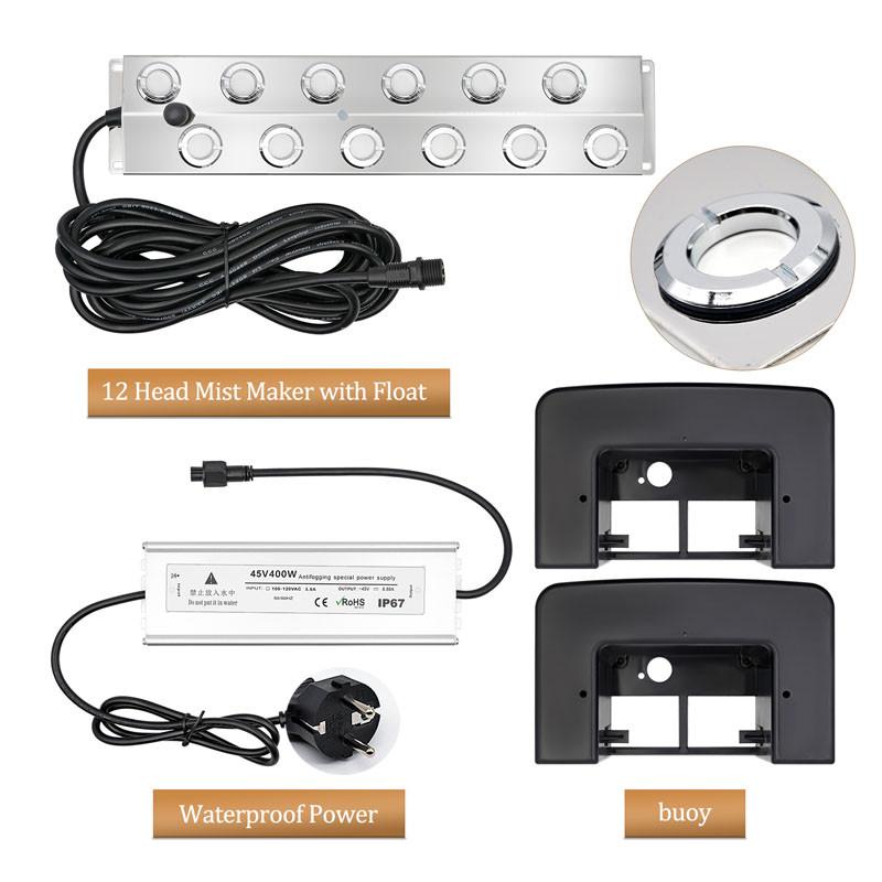 2/4/6/8/10/12 Garden Fog Sprayer Industrial Ultrasonic Mist Maker Head Fogger Stainless Steel Air Humidier