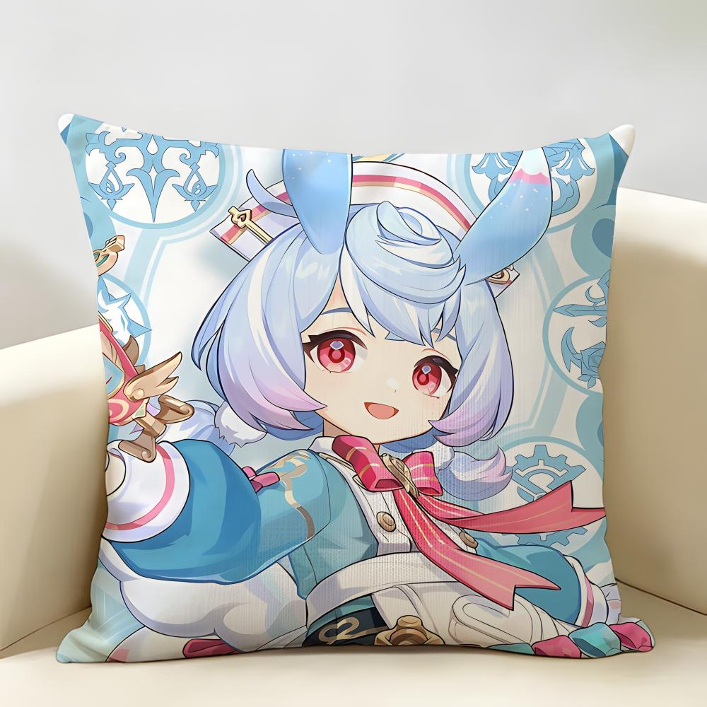 Sigewinne Genshin Impact Cushion Cover Natural Linen Organic Fabric DoubleSided Printing Room Sofa Decor Pillow Case