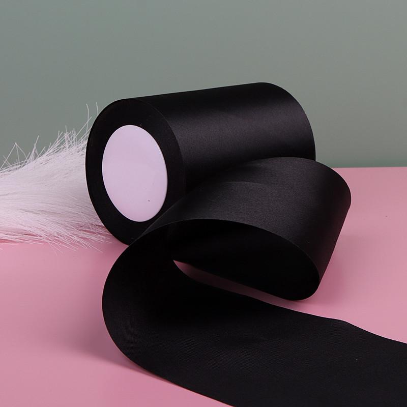 10cm Wide 22 Meters/Roll Champagne Satin Ribbon Polyester Ribbon for Wedding Chair/Car/Party Decoration Hand Sewing DIY