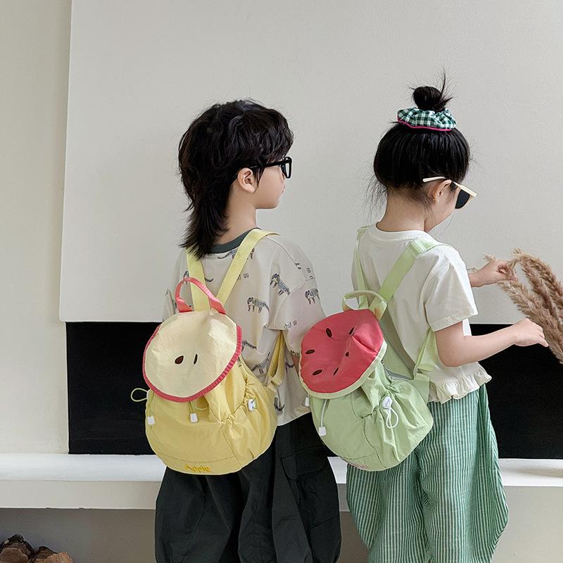 Children's summer contrasting color mini backpack girls new primary school students cute kindergarten schoolbag flow