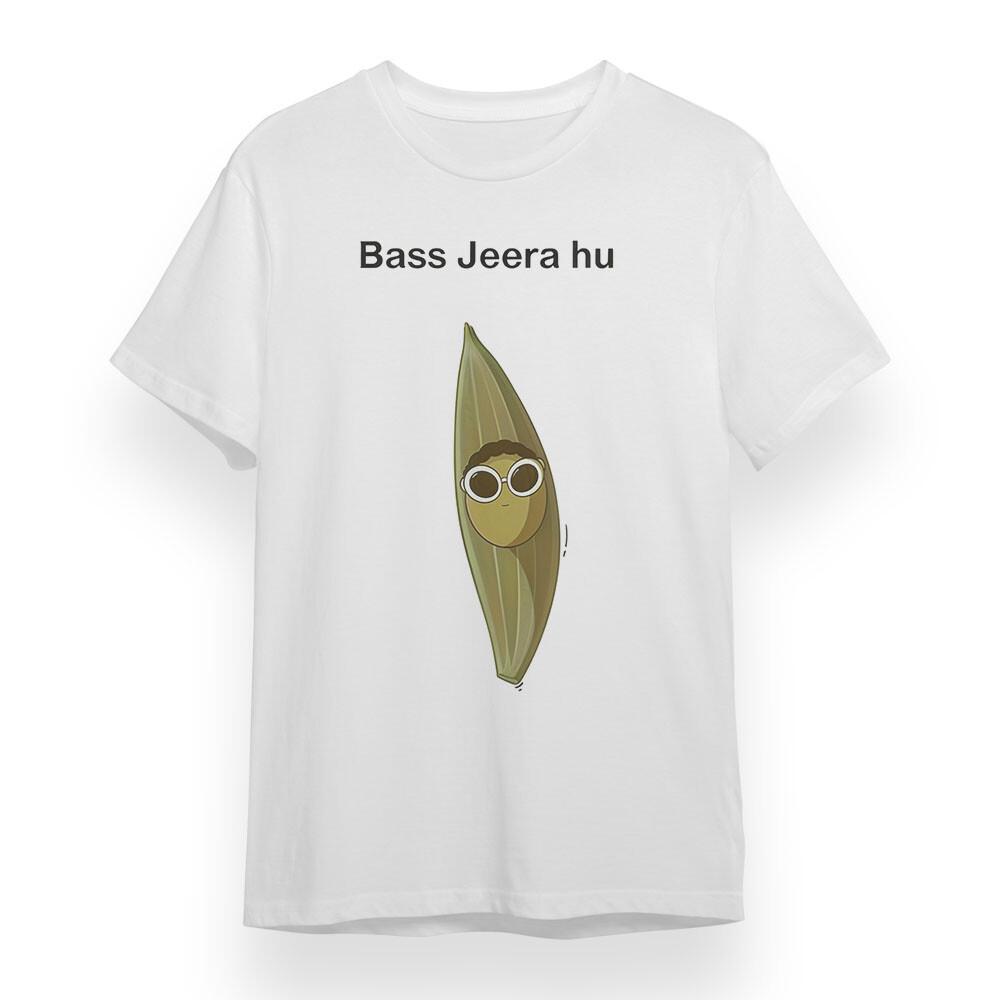 

Women s T-shirt With Bass Jeera Hu Graphic Unisex White 100% Cotton Oversize Tee 4XL