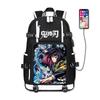 Demon Slayer Backpack Tanjiro Nezuko Anime Cosplay School Bag Luminous Night Light for Teens Adults