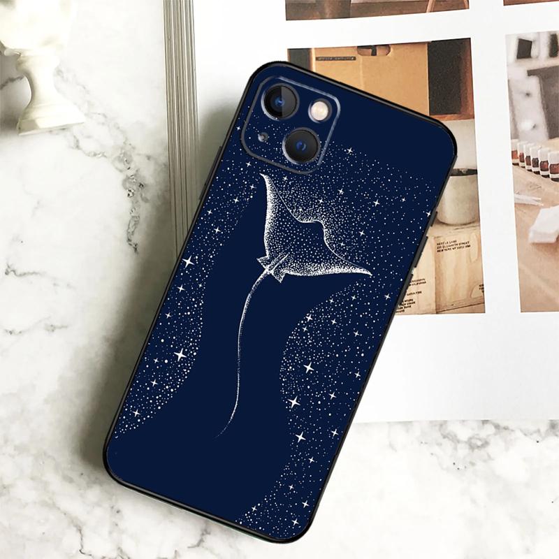 Starry Orca Whale Shark Phone Case For iPhone 15 16 14 Plus 13 12 Mini 11 Pro Max X XR XS Max 7 8 Back Cover