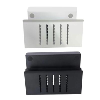 Double Layer Hanging Desk Organizers Waved Pattern Design Storage Rack for Office and Home Under Desk Laptop Storage