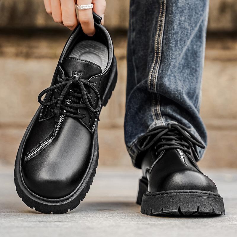British Platform Casual Leather Shoes Derby Shoes