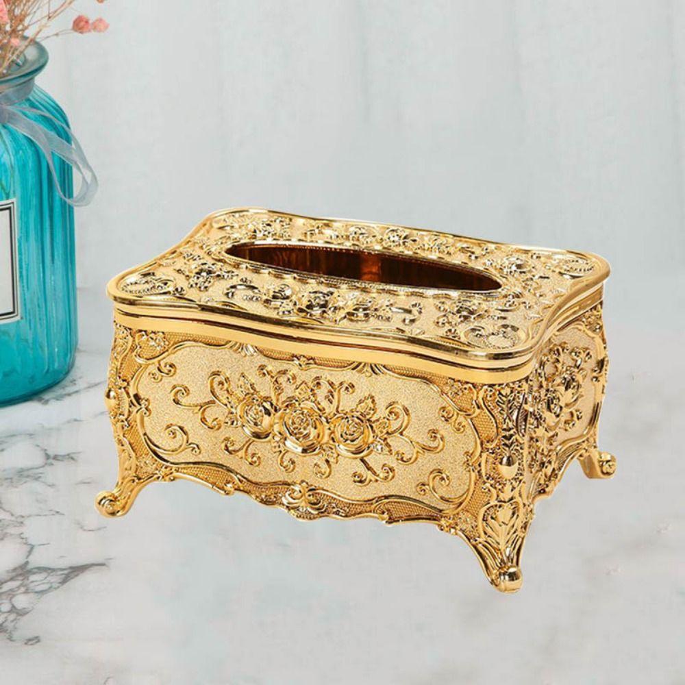 Rectangle European Style Tissue Boxes Large Capacity Napkin Extraction Box Paper Boxes for Home