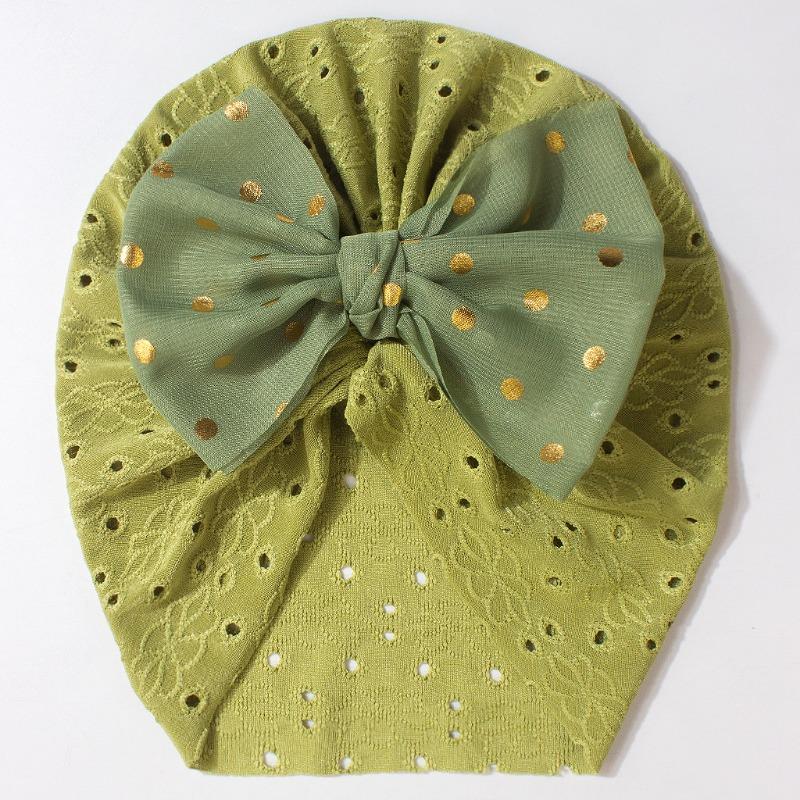 New children's hats, solid color bow baby pullover hats, summer breathable baby caps