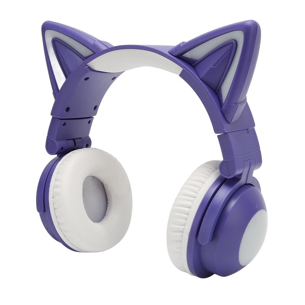 Cat Ear Bluetooth Headset Stereo Cute High Sensitivity Built In Mic Adjustable LED Kids Headset
