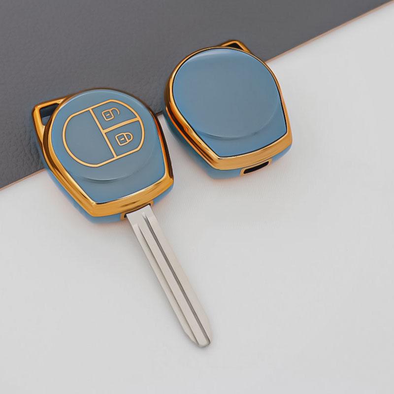 

2 кнопки пульта дистанционного управления брелок из ТПУ чехол Защитная оболочка для Suzuki SX4 Swift Vitara Liana Jimny Alto Ignis Esteem серый