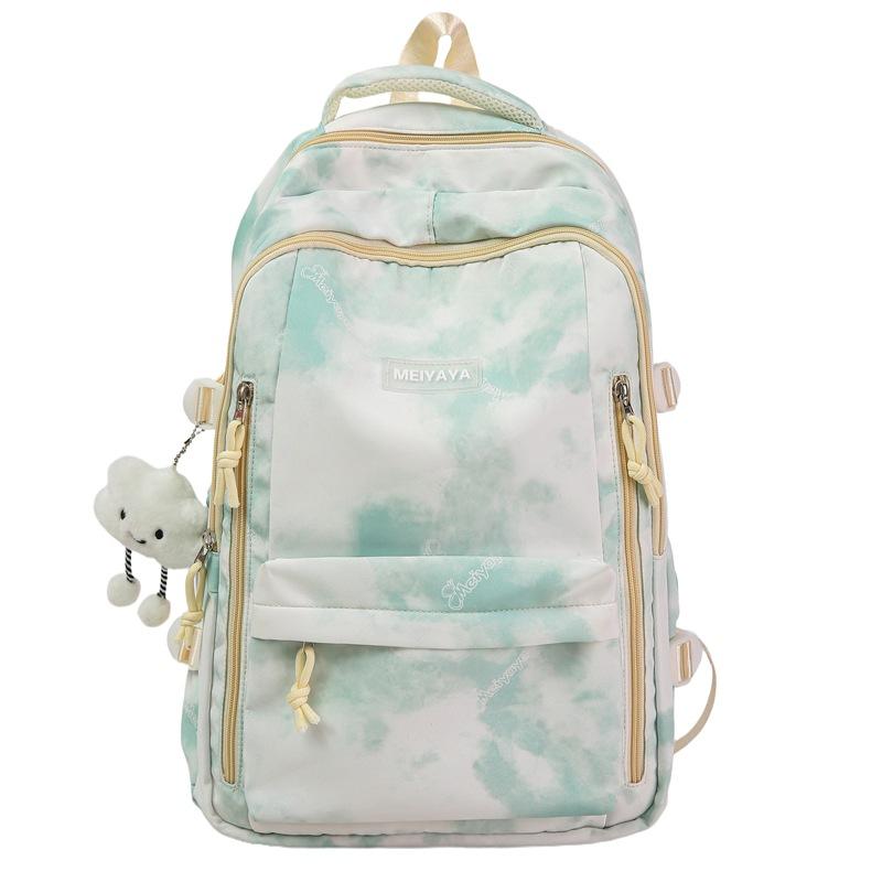 Schoolbag new tie-dye bag junior high school boys and girls class tutoring bag large capacity backpack high value casual backpack