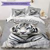 Custom Name Tiger Fantasy Universe Bedding,Quilt Set Quilt Cover Pillowcase Home Birthday Gift(1 * Duvet Cover + 2 * Pillowcase, Without Core)_lx