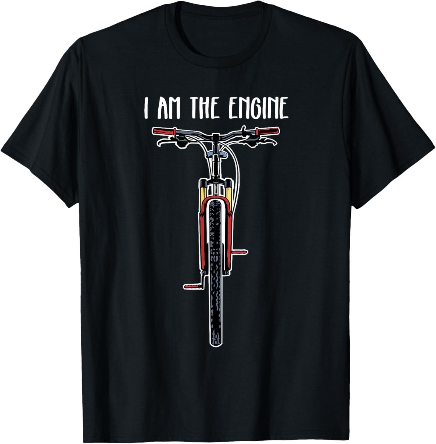 Funny Bicycle I Am The Engine Tee Shirts Gift Unisex T-Shirt S разноцветный
