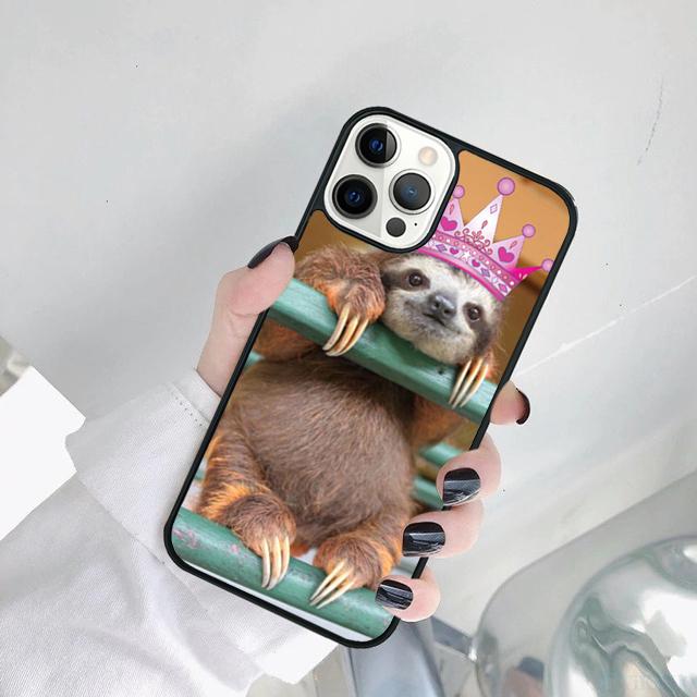 

Kawaii Cute Sloth Hang Phone Case Cover For iPhone 17 Air 15 Pro MAX 16 Plus 14 12 11 13 coque iPhone 17pro max