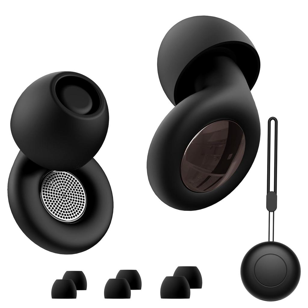 Noise Cancelling Ear Plugs For Sleeping Reusable Silicone 45db with Case 8 Eartips