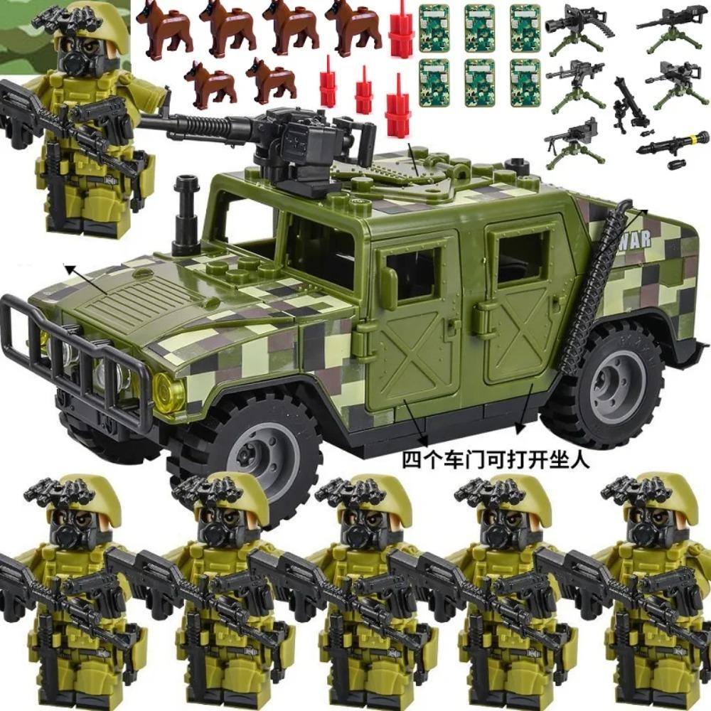 Neue Bausteine, Spezialeinheiten, MOC Militärbausteine, Mini-Humanoide mit Polizei-Bewaffnung, DIY-Zubehör