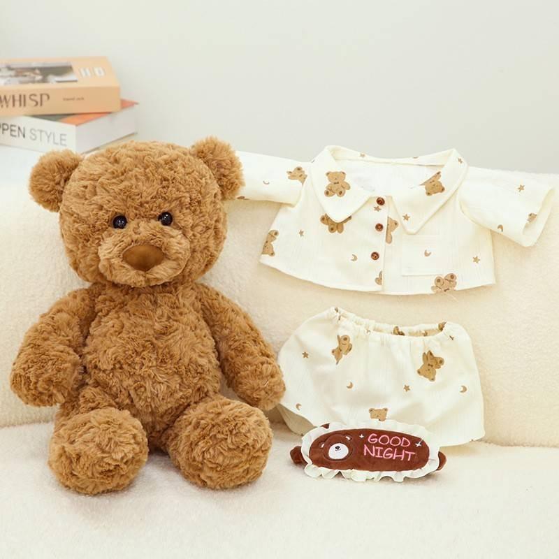 With Bear Teddy Scarf Cake Pajamas Rose Rabbit Plush Toy Kids Decoration Gift