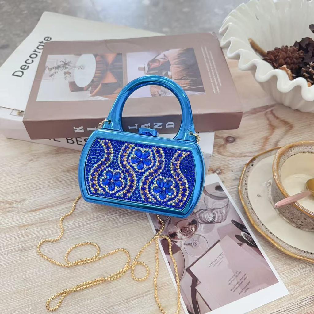 Korean Women'S Crossbody Light Luxury Red Envelope Mini Bag Summer Exquisite Flash Diamond Children'S Bag Shoulder Bag