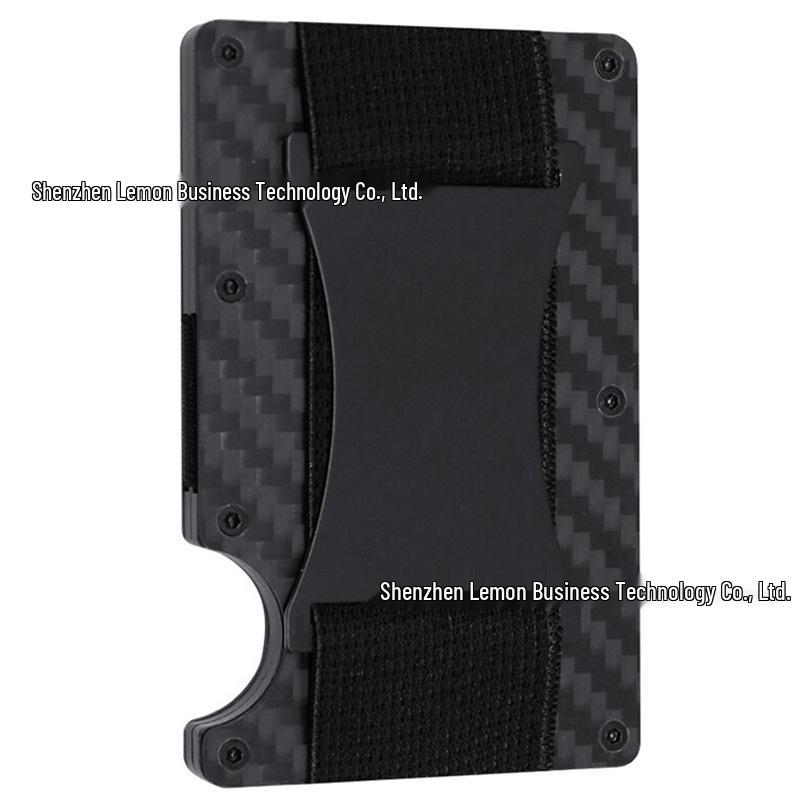 Hot Selling RFID Anti-theft Carbon Fiber Metal Card Holder Wallet with Money Clip