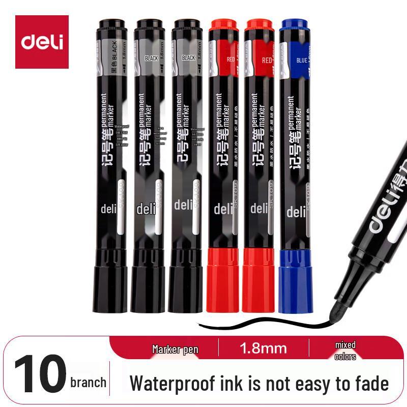 Deli Multi-purpose Fine Tip Oil-Based Marker Pens