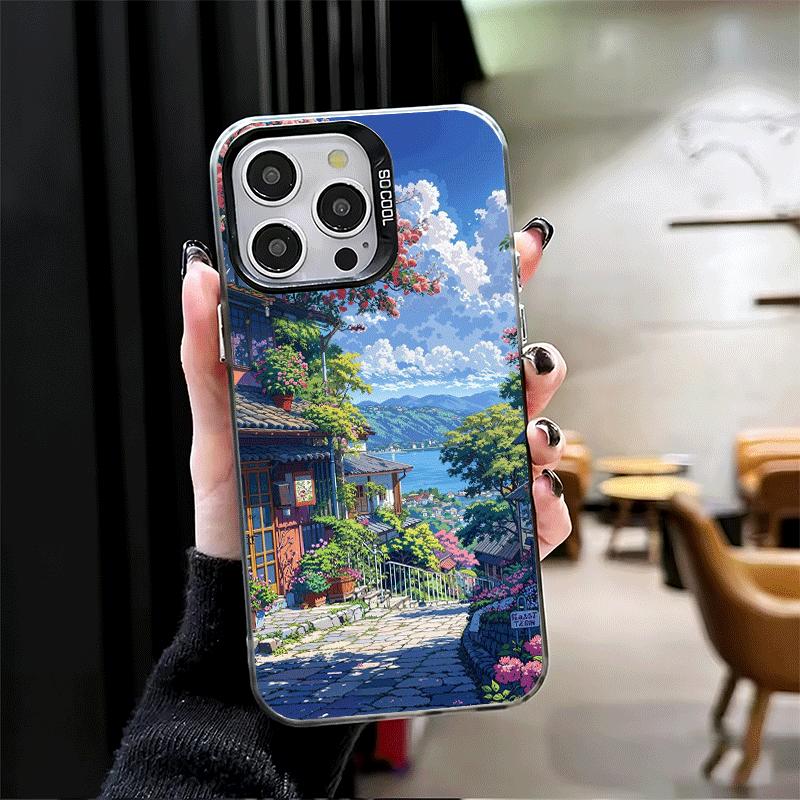 Anime Aesthetic Scenery Soft Phone Case for iPhone 15 16 17 Pro Max 17Air 16E 14 Plus 13 12 Mini Shockproof Cover Back Shell