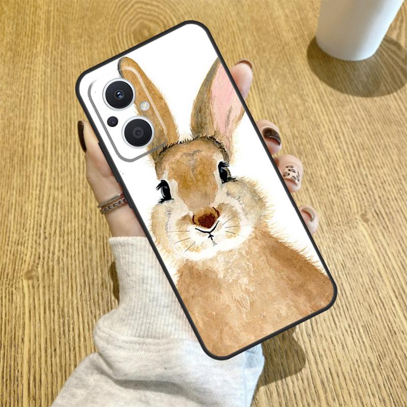 Cute Bunny Rabbit Funda For OPPO Reno 7 8 Lite 14 F 13F 12F 11F 13 12 11 10 Pro OPPO Find X9 X8 X6 X5 Pro Case