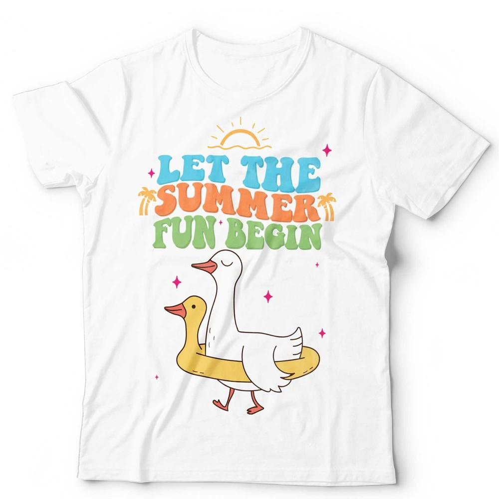 Summer Shirt Let The Summer Fun Begin Duck Float Unisex Kids Tee Cute Beach S