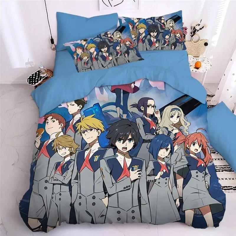 Darling In The Frank XX Bedding Sets Japan Anime Game Figure 3D Printed Duvet Cover Sets Twin Queen King Single Size Bedclothes