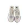 Li Ning WOW 7 Comfortable Slip Resistant, Abrasion Resistant, Lightweight Mid Top Basketball Shoes Men's White ABAN079-12