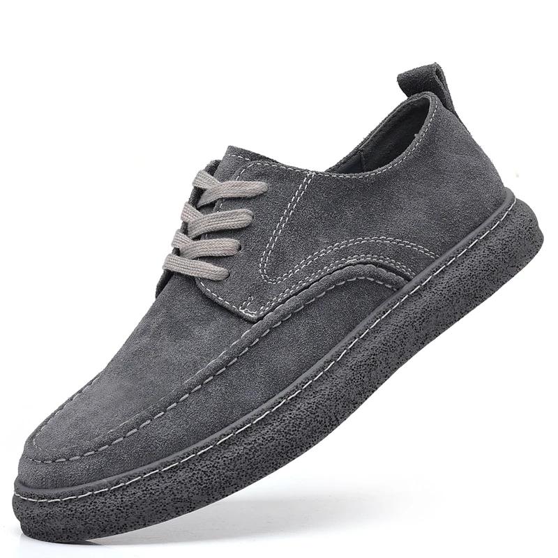 Genuine Leather Mens Casual Shoes High Quality Breathable Running Sneakers Comfy Designer Lace-Up Sport Shoes Mocassin Hombre