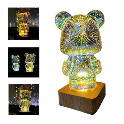 Lampada da tavolo a LED con fuochi d'artificio, spina USB, sfera di cristallo 3D, lampade decorative, ornamenti, regali, decorazioni per feste, matrimoni, compleanni