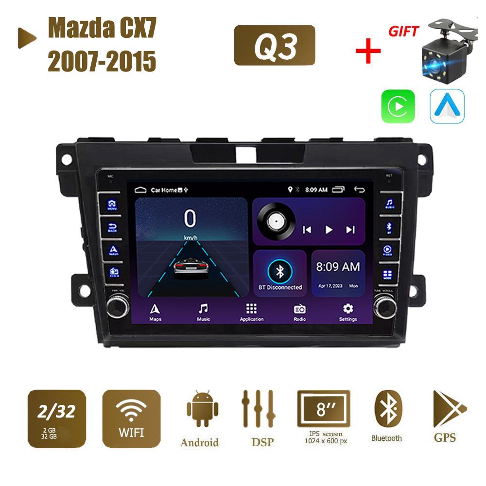 

Android Автомобильное радио Мультимедийный видеоплеер для Mazda CX7 2007-2015 с кнопочной ручкой Carplay WiFi BT 2 Din 2 + 32 ГБ