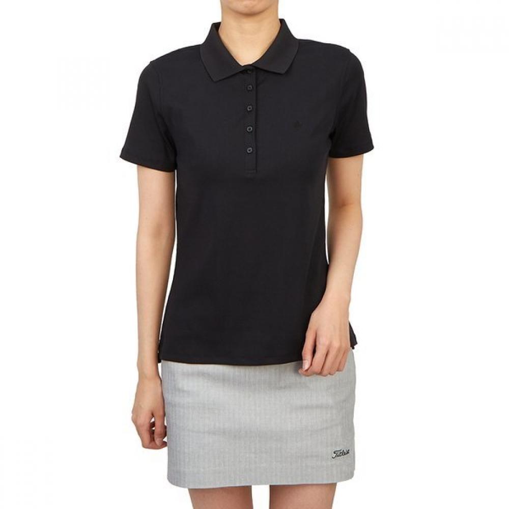 Zipore Golfwear Women S Collar ShorT Sleeve T ShirT g4lS23k135 Onyx