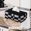 Elegant Woven Plaid Tissue Box for Home and Car