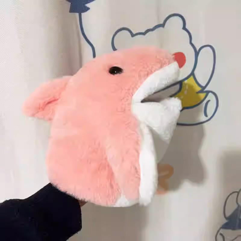 

Перчатки-куклы «Маленькая акула» из Douyin: Плюшевая игрушка с подвижным ртом - Идеально для розыгрышей или в качестве подарка на день рождения 20 cm