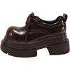 Muffin Thick Sole Heightening Small Leather Shoes Women's Big Head Derby Shoes Spring New Small Single Shoes