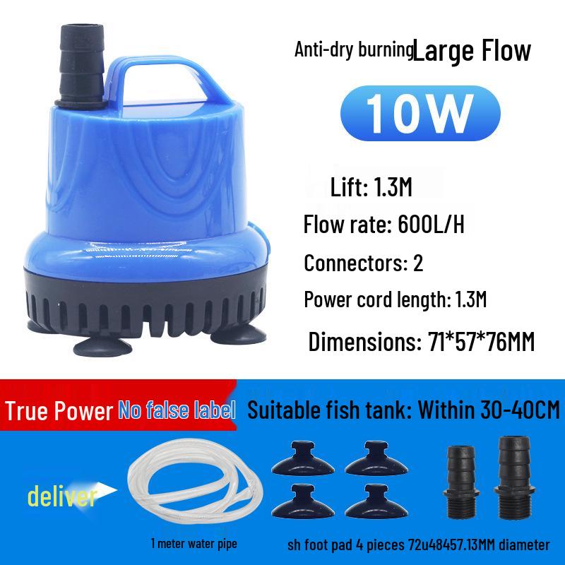 Silent Submersible Water Circulation Pump for Fish Tanks - Efficient Bottom Suction & Water Change