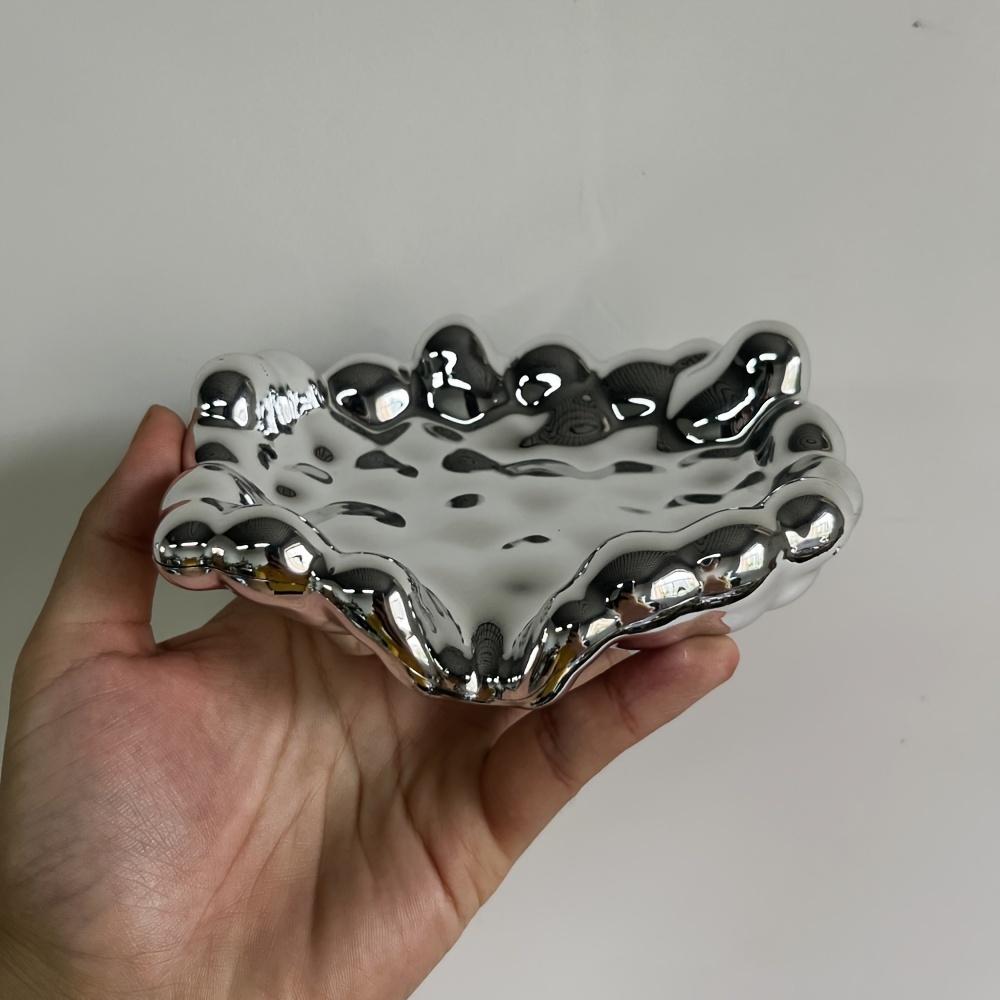 

Гальванизированная мыльница Облако Ароматная мыльница Коробка для хранения мыла для перфорированного дренажа Ванная комната Нескользящая мыльница и мыльница серый